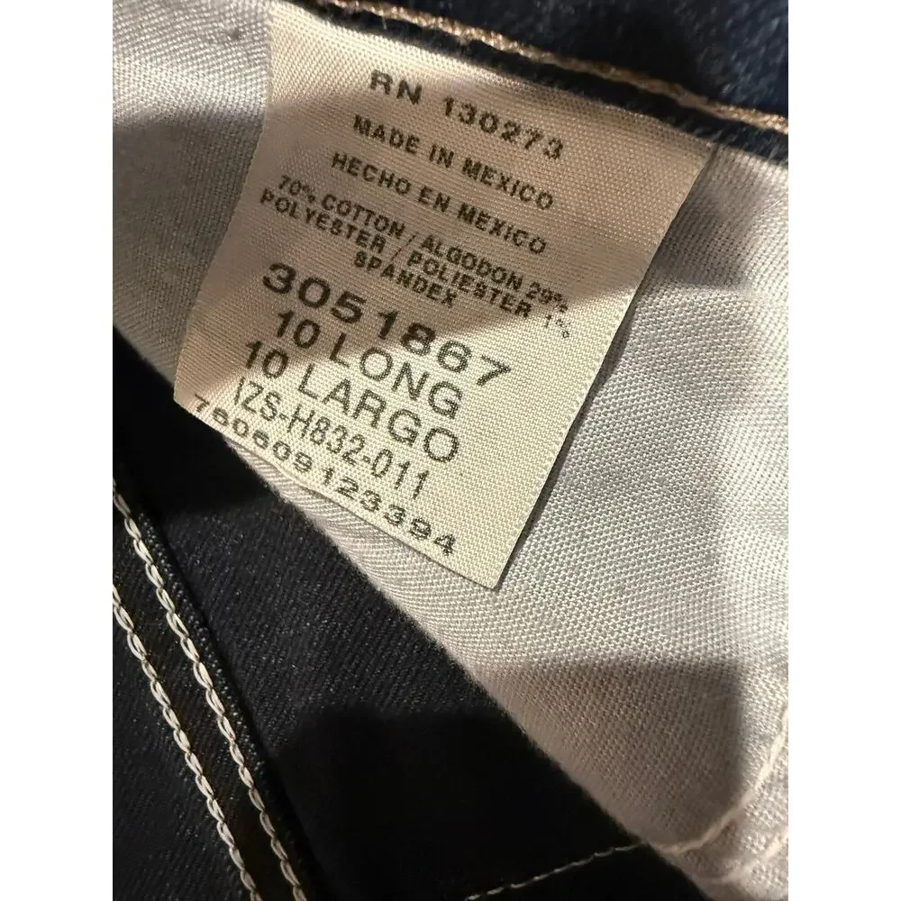 Lee Women's Relaxed Fit Straight Leg Blue Jeans Size 10 Long